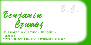 benjamin czumpf business card